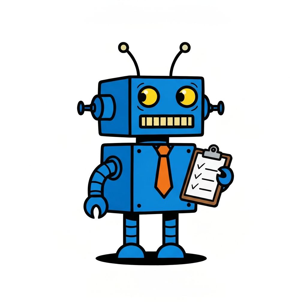 Retro robot mascot